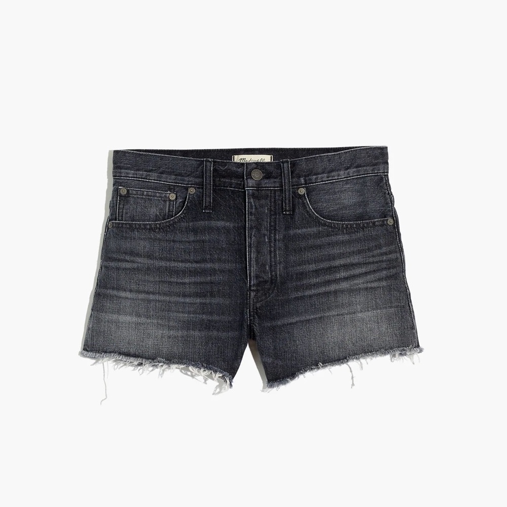 NWOT Madewell Relaxed Denim Shorts in Calverley Wash Black